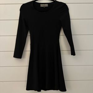 Chic Black Cotton Mini Dress